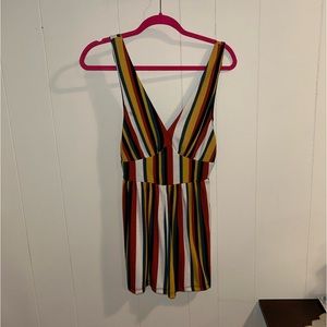 Bershka Striped Jumpsuit